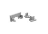 Silver end cap set for Fino surface mounted profile
