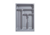 Deluxe Cutlery Insert for TANDEMBOX Antaro Drawers, Silver Grey, designed for 400 x 500mm cabinets. Durable compartments for organised storage of cutlery and utensils.