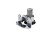 637.67.991 Adjustable foot for heavy furniture –Screw-adjust levelling foot with top-access adjustment and spiked mounting plate