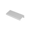 Polished chrome square edge pull handle for drawers and cupboard doors - modern & ergonomic