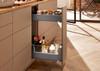 Blum 200mm Space Twin pull-out with glass-sided lower drawer, part of the MERIVOBOX range