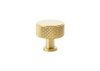 Alexander & Wilks AW807K-35-SBPVD Lucia Knurled Cabinet Knob in 35mm satin brass PVD with 25-year guarantee