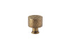 Alexander & Wilks AW816-30-AB Leila hammered antique brass cabinet knob, 30mm solid brass design with dimpled hammered texture