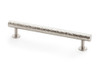Satin nickel hammered T-bar pull handle with textured solid brass design and 160mm fixing centres