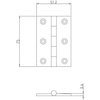 Simonswerk 1010 butt hinge 75 x 51mm technical drawing with dimensions