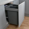 600mm Pull-out waste bin with two containers and odour-trap shelf