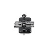 Onyx black 174H7100E.ONS CLIP cruciform mounting plate with cam height adjust, featuring EXPANDO Ø5mm pre-mounted screws with split dowels