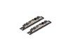 Pair of Blum AVENTOS front fixing brackets for wooden fronts in Onyx Black