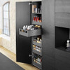 LEGRABOX SPACE TOWER pictured in orion grey, provides ample storage space with easy access to contents