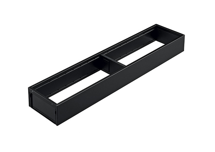 Blum AMBIA-LINE 100mm drawer frame in Carbon Black