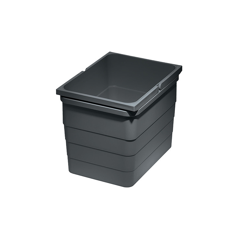 Food-safe polymer waste container with glass-fibre reinforced handles