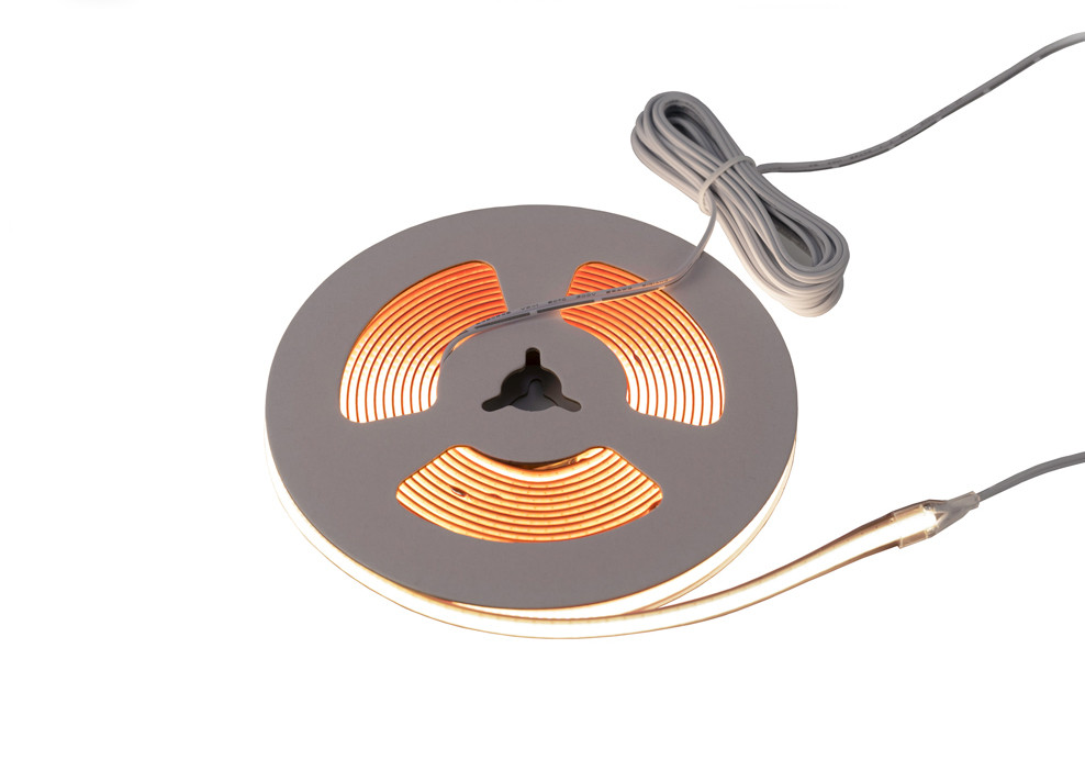 Sensio Polar LED flexible strip light, available on a 5mtr reel, features leads on both ends, with one end per 2mtr reel. This versatile lighting solution is ideal for various applications, providing ample length for creative installations