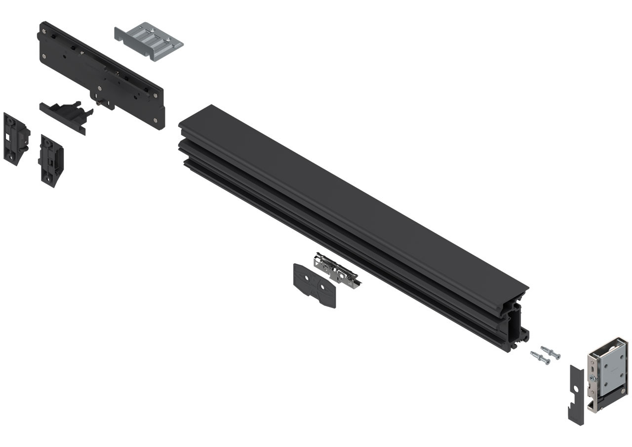 Blum REVEGO Duo + Uno assembly (set), for single door and double door combined, internal width within the application single door: 600mm