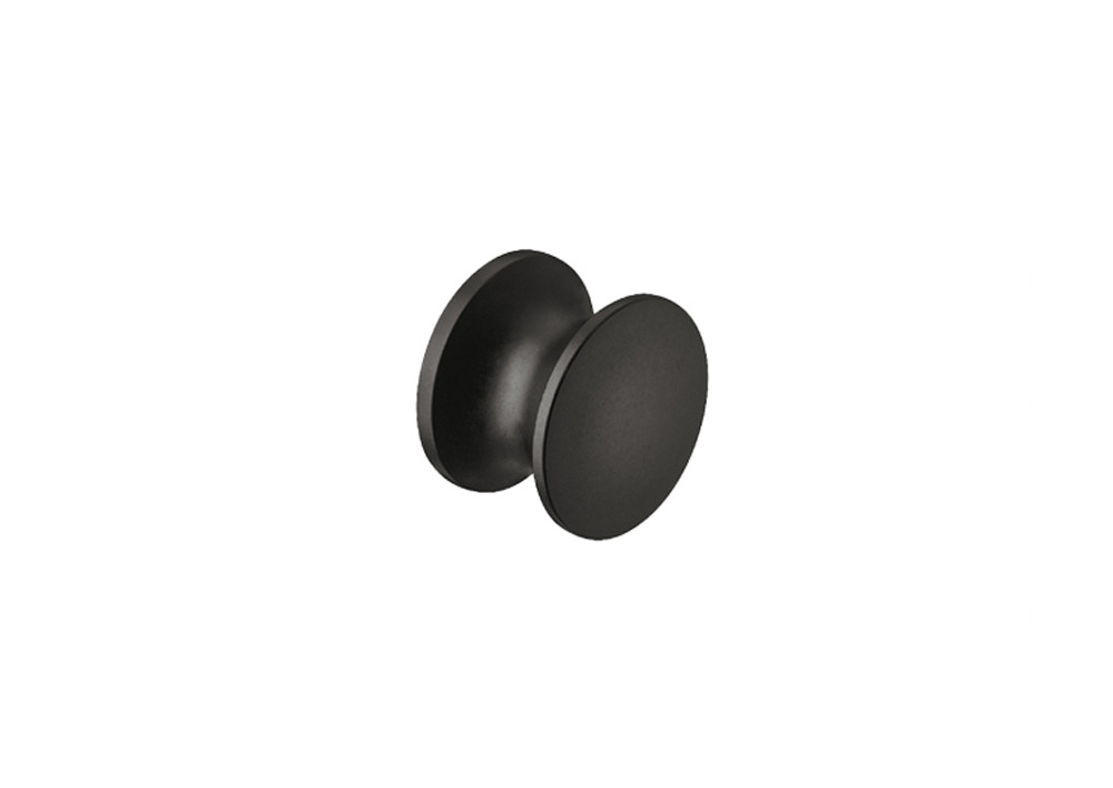 Häfele push-lock knob in black finish, designed for 13–19 mm door thicknesses