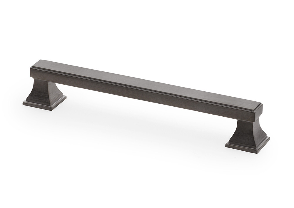 Alexander & Wilks Jesper square pull handles in dark bronze available in 128mm and 160mm sizes