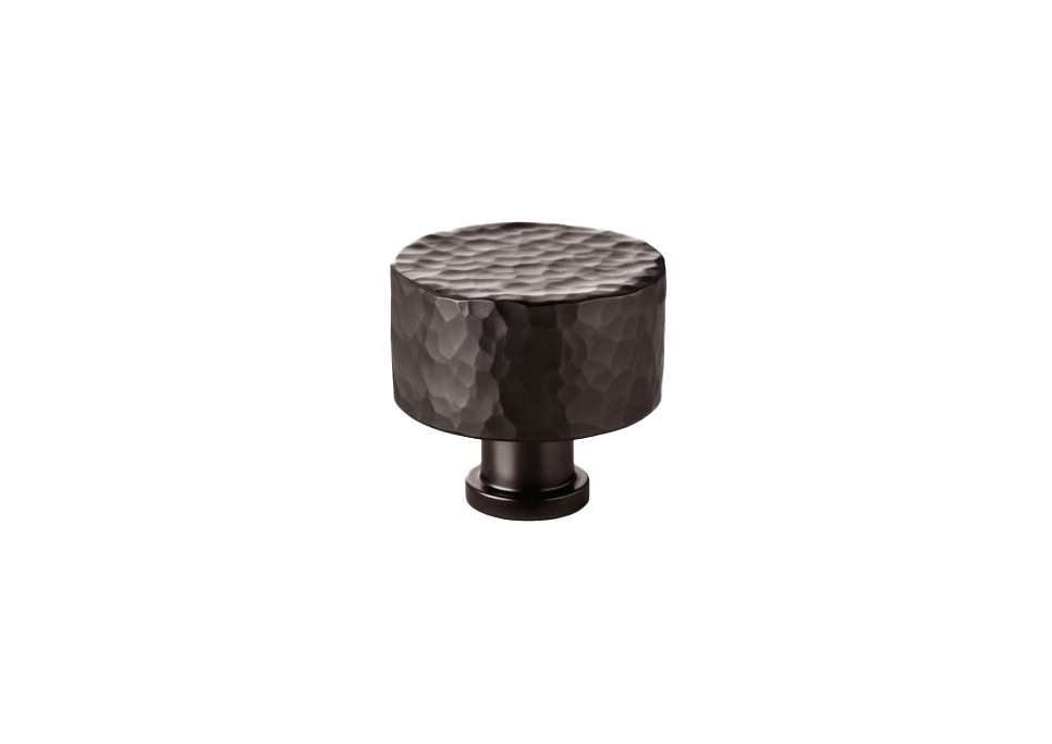 Alexander & Wilks AW816-35-DBZ Leila hammered dark bronze cabinet knob, 35mm solid brass design with textured hammered surface for cabinetry and furniture