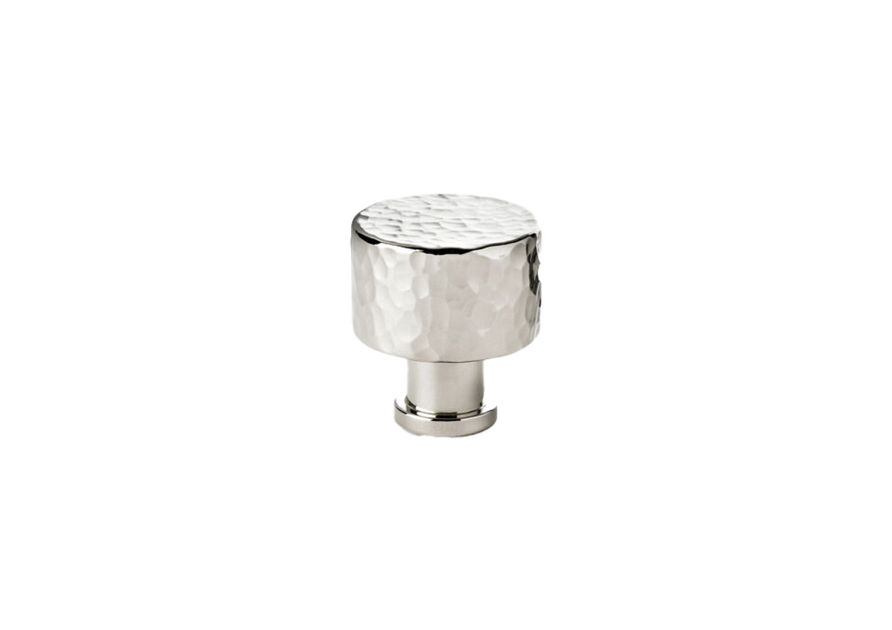 Alexander & Wilks AW816-30-PN Leila hammered polished nickel cabinet knob, 30mm solid brass design with dimpled texture for cabinet doors and drawers