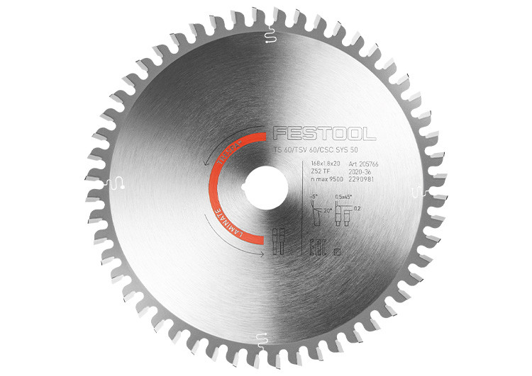 Festool 205766 168mm 52T Laminate HPL saw blade