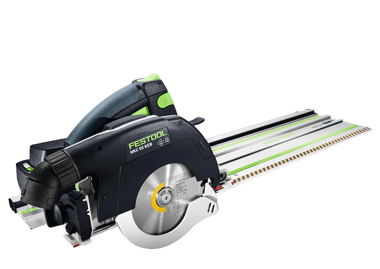 Festool HKC 55 Cordless Circular Saw with FSK 420 Cross-Cutting Guide Rail