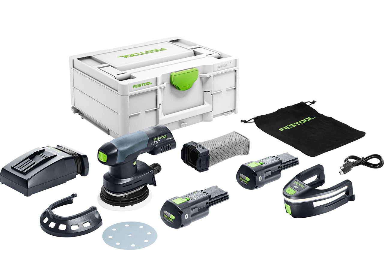 Festool ETSC 125 3.0 I-Plus Sander with Batteries Charger and Systainer