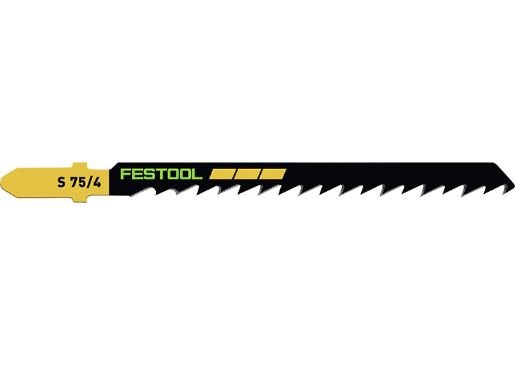 Festool S 75/4/5 WOOD BASIC jigsaw saw blades for fast cutting in wood.