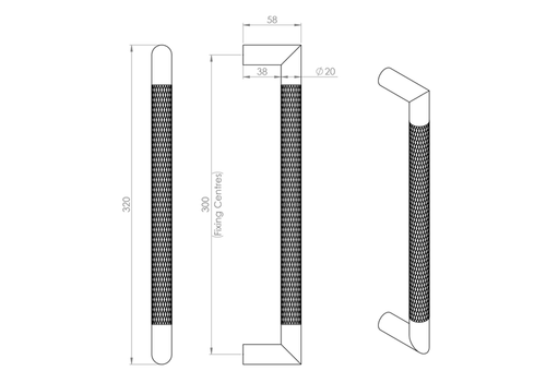 Carlisle Brass Fingertip Design Lines Pull Handle