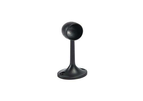 Matt Black Round Hanging Rail Stop End Support