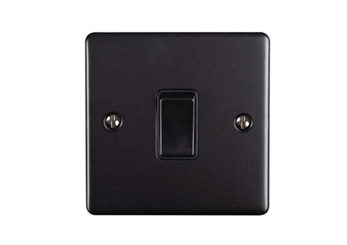 Enhance Decorative 2 Gang Switch - Matt Black