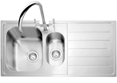 Lyon 150 Inset Sink with Drainer - Stainless Steel