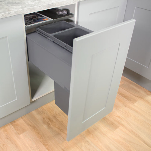 450mm LEGRABOX pull-out waste bin drawer assembly with metal bin frame