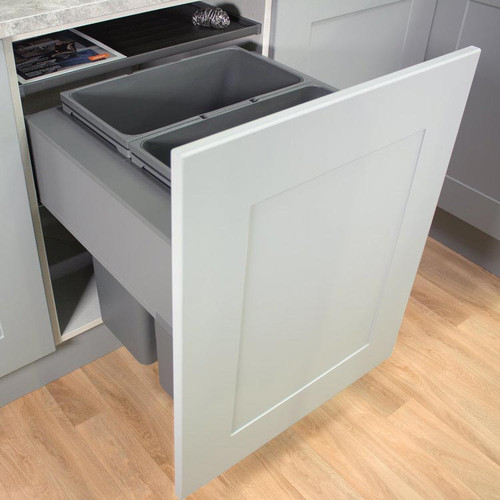 600mm LEGRABOX pull-out waste bin drawer assembly with metal bin frame
