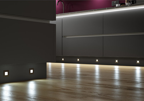 Easy to install square LED plinth lighting