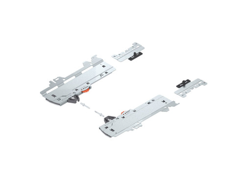 TIP-ON BLUMOTION latch mechanism set for MERIVOBOX drawers – push-to-open soft-close system components TIP-ON BLUMOTION latch mechanism set for MERIVOBOX drawers – push-to-open soft-close system components