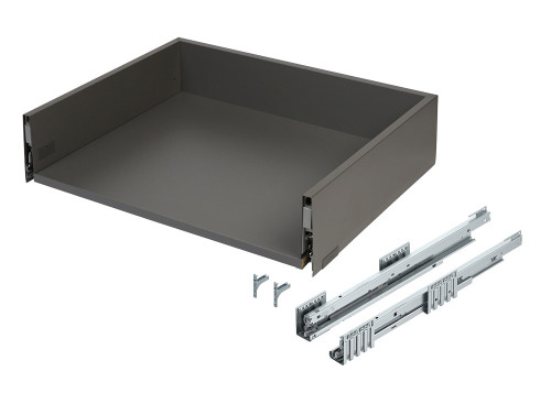 Blum K-Height MERIVOBOX 800mm drawer boxes with BLUMOTION soft-close runners, ready-made for kitchens, handle-less units, bedrooms, and trade installations
