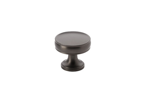 Alexander & Wilks AW808-32-DBZ Lynd Cabinet Knob in dark bronze finish, solid brass construction with smooth round profile for traditional cabinet doors and drawer fronts