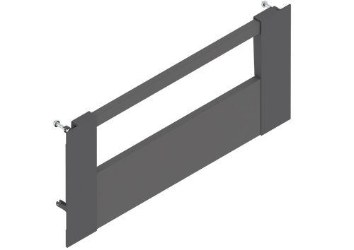 192mm MERIVOBOX inner front in a Orion grey finish, for converting drawer boxes into internal drawers - fits behind cabinet doors with 0-protrusion hinges