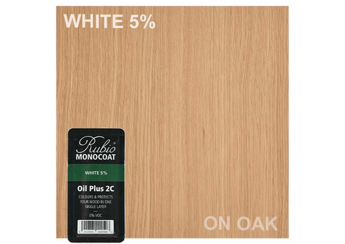 Rubio Monocoat 6ml Oil Plus 2C Sample – White 5%