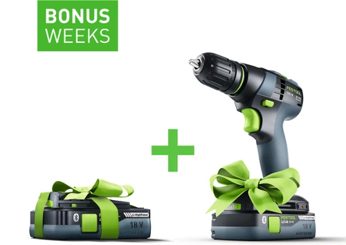 Festool Bonus Weeks FREE TXS 18 drill promotion