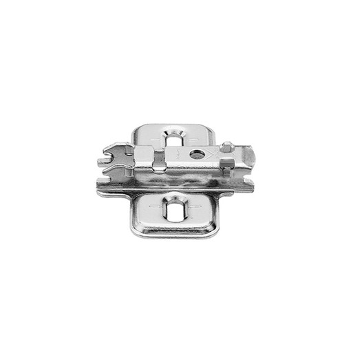 Nickel-plated 173L6130 CLIP cruciform mounting plate with 3mm spacing, compatible with Blum CLIP top BLUMOTION, CLIP top, and CLIP hinges