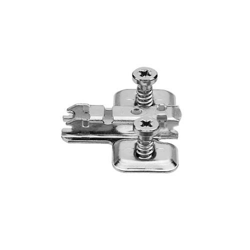 173L8300 CLIP cruciform mounting plate in a sleek nickel-plated finish, equipped with pre-mounted system screws 173L8300 CLIP cruciform mounting plate in a sleek nickel-plated finish, equipped with pre-mounted system screws