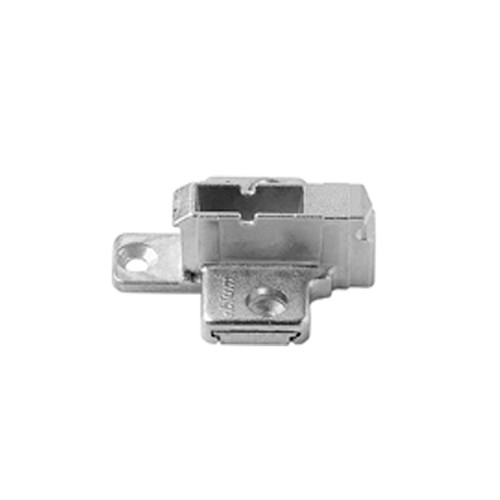 Zinc diecast 175H7190 CLIP cruciform mounting plate with a nickel-plated finish, designed for 9mm spacing - a preferred choice for converting dual wide-opening hinges to inset application Zinc diecast 175H7190 CLIP cruciform mounting plate with a nickel-plated finish, designed for 9mm spacing - a preferred choice for converting dual wide-opening hinges to inset application
