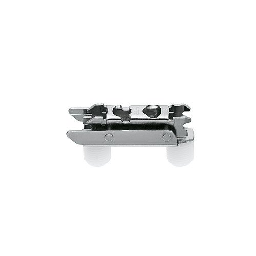 Nickel-plated steel horizontal mounting plate 177H3130, equipped with knock-in dowels for automated and secure installation Nickel-plated steel horizontal mounting plate 177H3130, equipped with knock-in dowels for automated and secure installation