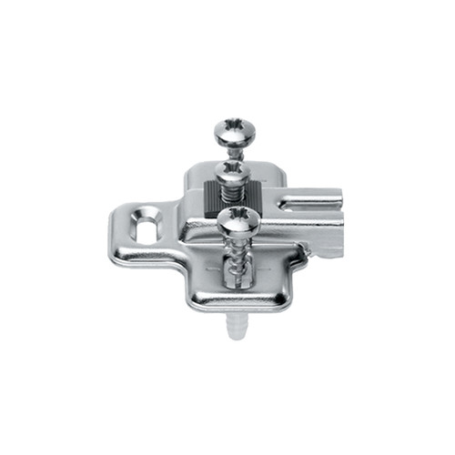 194K6100E MODUL mounting plate with pre-mounted screws in split dowels, for use with Blum Refrigerator facade door hinge