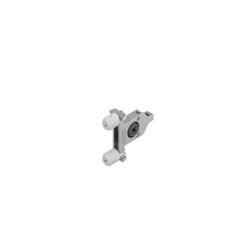 ZSF.36A2 Knock-in front fixing bracket for TANDEMBOX antaro drawer sides, made of high-quality zinc. Requires ZME.0710 insertion tool