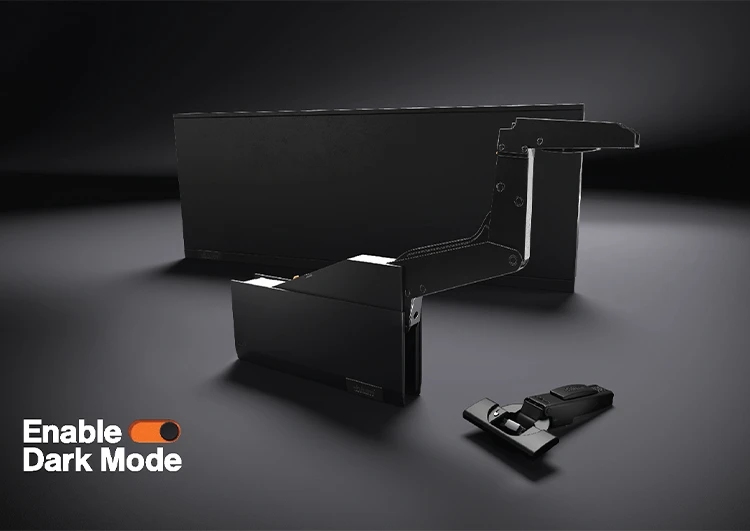 Dark Mode: On - Meet Blum's AVENTOS Top in Eclipse Black