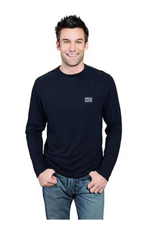 Male Long-sleeved Shirt - AD - Charcoal Blue Color - X-Large size