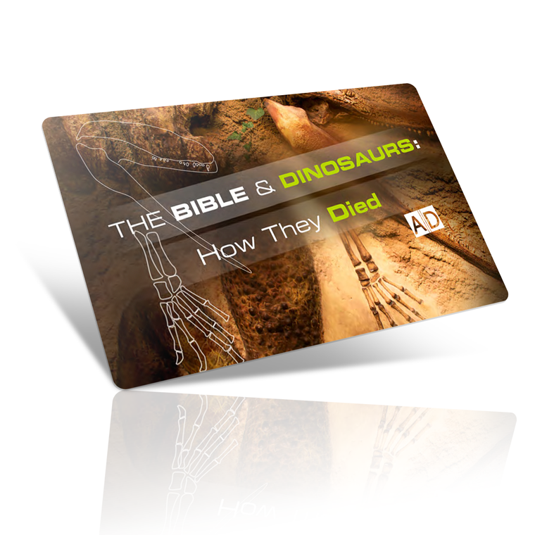 AD Sharing Card: The Bible & Dinosaurs: How they Died (100 Pack)