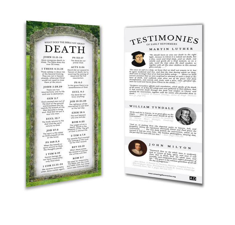 AD Bookmarks: What does the Bible Say About Death (25 Pack)