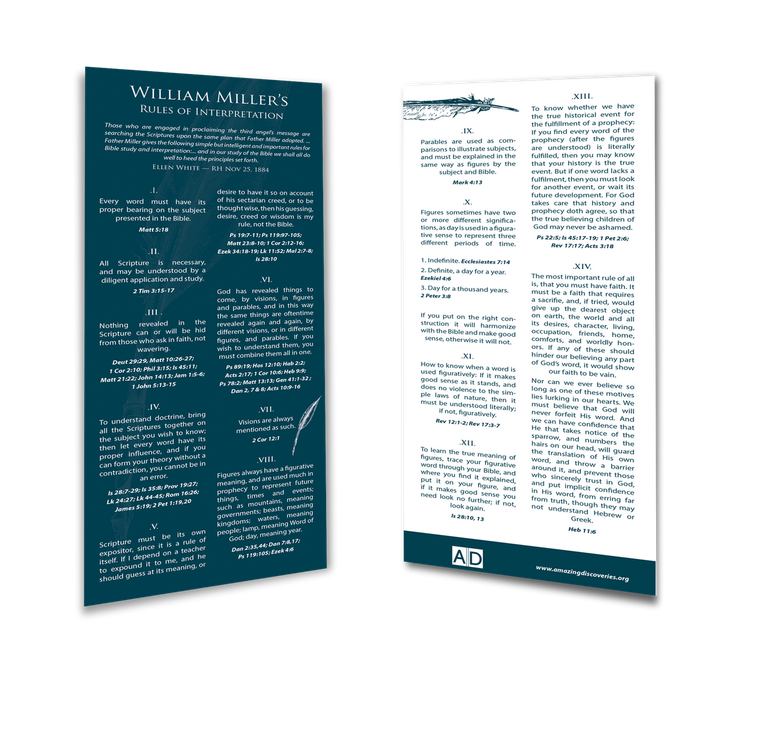AD Bookmarks: William Miller's Rules of interpretation (1 bookmark)
