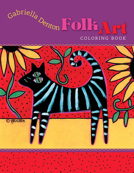 Folk Art: Gabriella Denton Colouring Book - Pack of 1